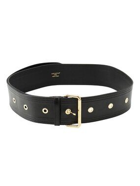 Louis Vuitton Belt Trench Crinkle Leather 65 Black